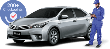 Toyota logo in red and white